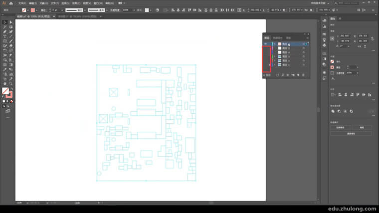 小清新建筑彩平图，CAD/AI/PS高效协同_12