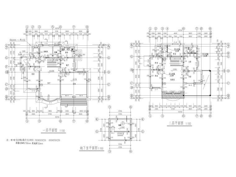 108套别墅新农村自建房建筑施工图纸-农村二层住宅施工图-平面图